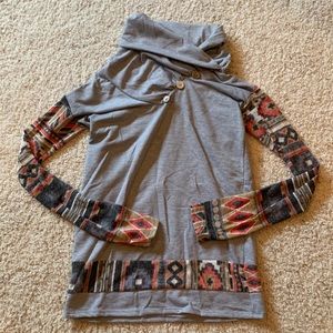 Cowl neck light weight shirt